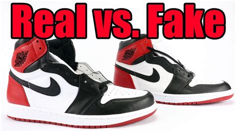 Unfortunately, issues often quickly arise when inspecting knockoffs. Real vs Fake Air Jordan 1 Black Toe 2016 Legit Check - YouTube