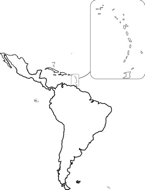 Mapa de Latinoamérica en PDF para imprimir con y sin nombres