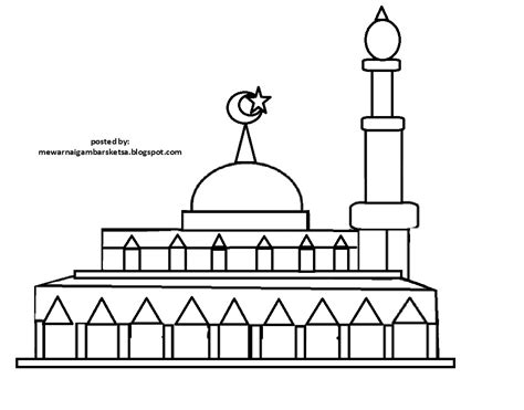 Guys, siapa sih yang tak memimpikan untuk mengunjungi masjid nabawi ini barang sekali seumur hidup? Gambar Masjid Sketsa Warna - Nusagates