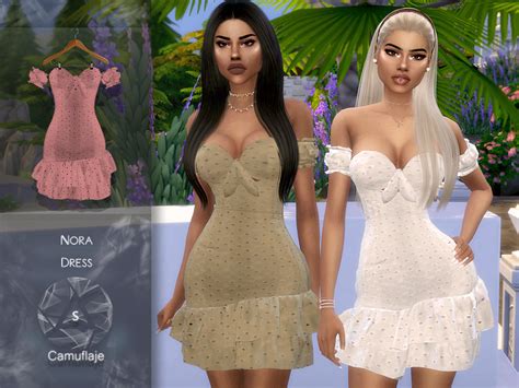 The Sims Resource Nora Dress By Camuflaje Sims 4 Downloads