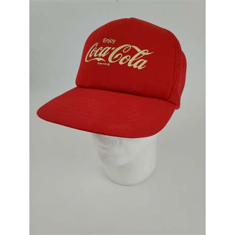 Vintage Vtg Coke Coca Cola Mesh Snapback Trucker Hat Cap Enjoy Coke Usa