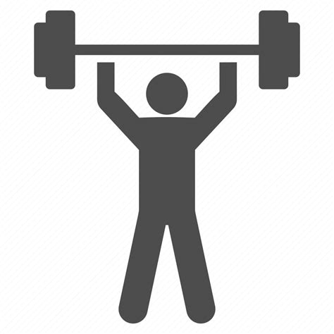 Athletic Gym Lift Power Lifting Sport Strong Man Weight Icon
