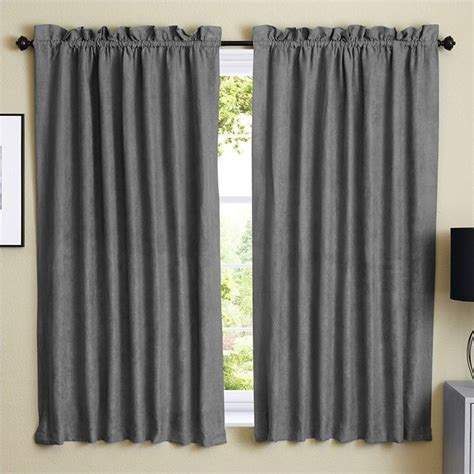 Star curtains stars blackout curtains for kids girls bedroom living room colorful double layer star window curtains, 1 panel (40. Blazing Needles 63 inch Blackout Curtain Panels in Steel ...