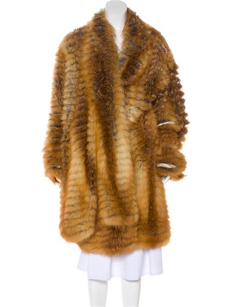 Christian Dior Fur Open Front Coat Clothing Chr98513 The Realreal