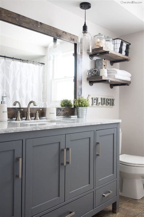 Wrapping a white bathroom vanity in cabinetry maximizes storage in a home with limited closet space. 17 Classic Gray and White Bathrooms