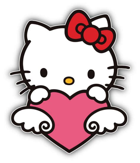 hello kitty heart cartoon sticker bumper decal sizes ebay