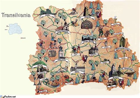 A Touristic Map Of Transylvania A Great Piece Of These Romanians