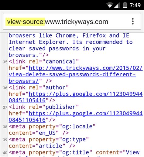 View Page Source In Browser