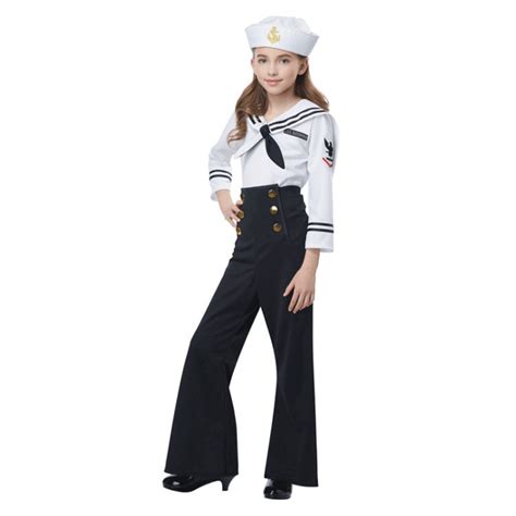 Navy Girls Cosplay For Girls Sailor Uniform Halloween Costumes For Kids