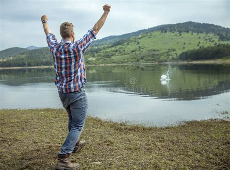 Stone Skipping Across A Calm Ocean With Sunrise Stock Image Image Of