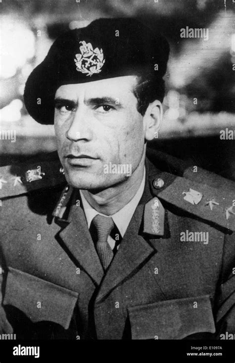 Gaddafi Libya Black And White Stock Photos And Images Alamy