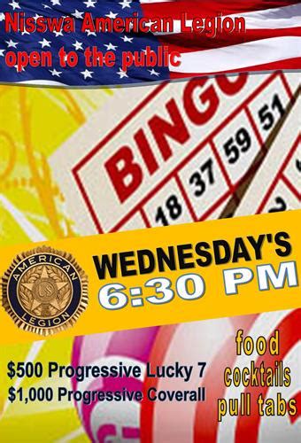 Bingo Wednesday At The Nisswa American Legion Aug 3 2022