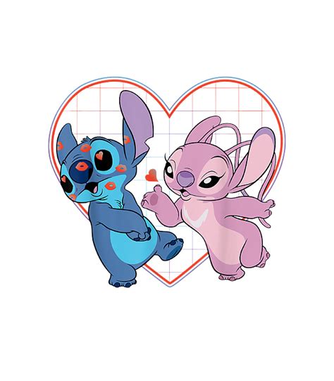 Disney Lilo And Stitch Angel Heart Kisses Auguso Roman Transparent