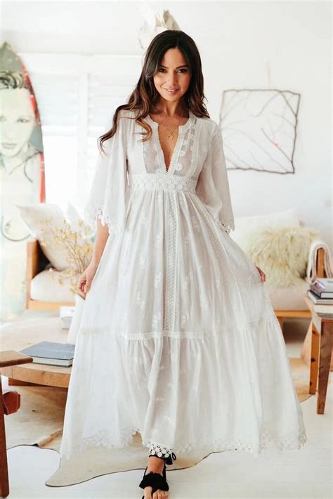 Marisol Maxi Dress White White Bohemian Dress White
