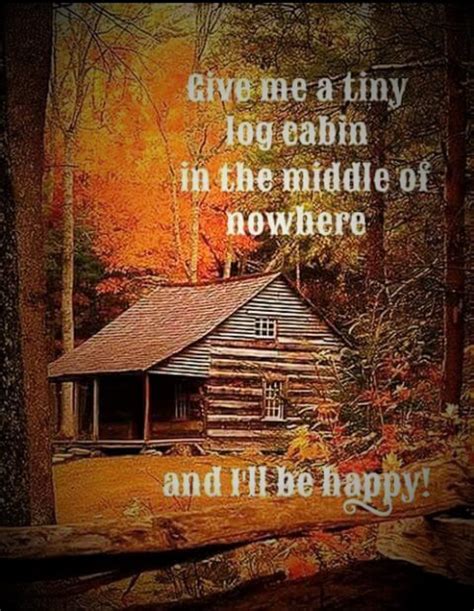 Give Me A Tiny Log Cabin In The Middle Of Nowhereand Ill Be Happy