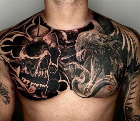 Chest Tattoos 32 Awesome Chest Tattoos For Men In 2021 The Trend Spotter Particular Chest
