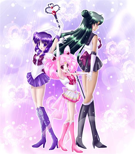Chibiusa Setsuna And Hotaru Bakugan And Sailor Moon Fan Art 28089072 Fanpop