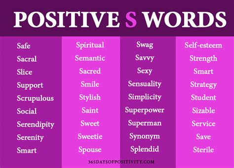 777 Positive Words That Start With S Beautiful And Cool S Words