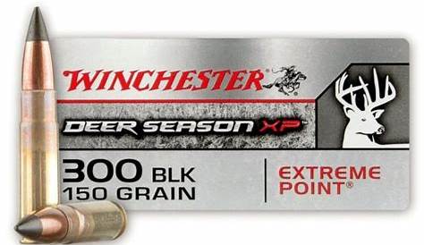 winchester deer season xp 300 blackout ballistics chart