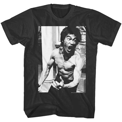 Bruce Lee Angry Kung Fu T Shirt Mens Graphic Icon Tees