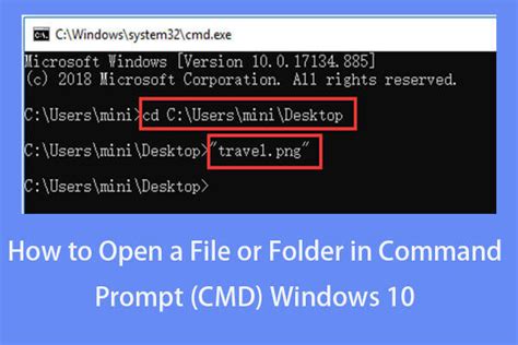 How To Open A Filefolder In Command Prompt Cmd Windows 10