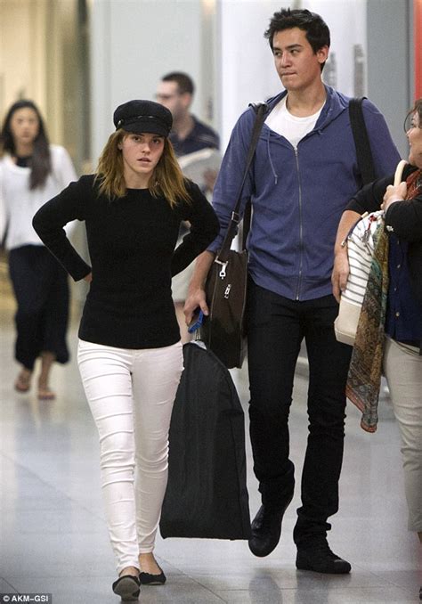 Emma Watson Is Reunited With Boyfriend Will Adamowicz As They Flew Into