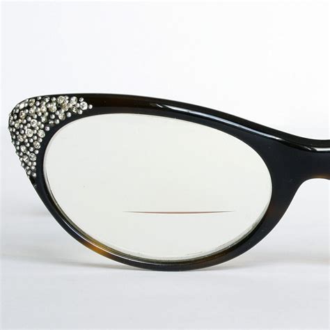 Rhinestone Studded Cat Eye Glasses Frames By Liberty Etsy In 2020