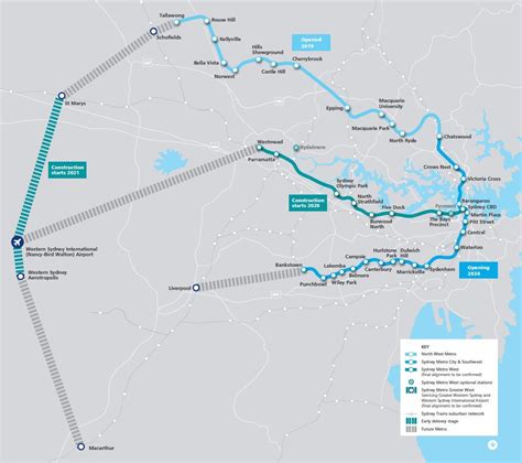 Western Sydney Metro Map