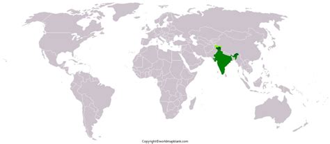 India On The World Map World Map Blank And Printable