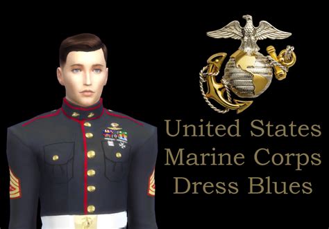 Mod The Sims United States Marine Corps Blue Dress B Uniform