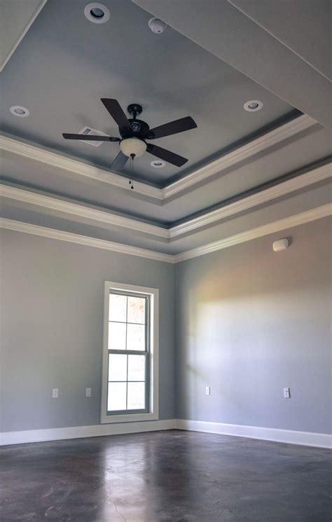 Not only does this option pair nicely with a range of architecture styles, but it also creates. Double tray ceiling | 118 Teal in 2019 | Tray ceiling ...