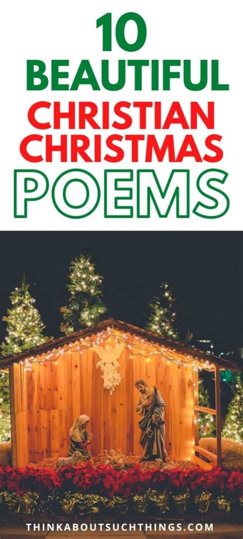 10 Beautiful Christian Christmas Poems About Jesus Think About Such