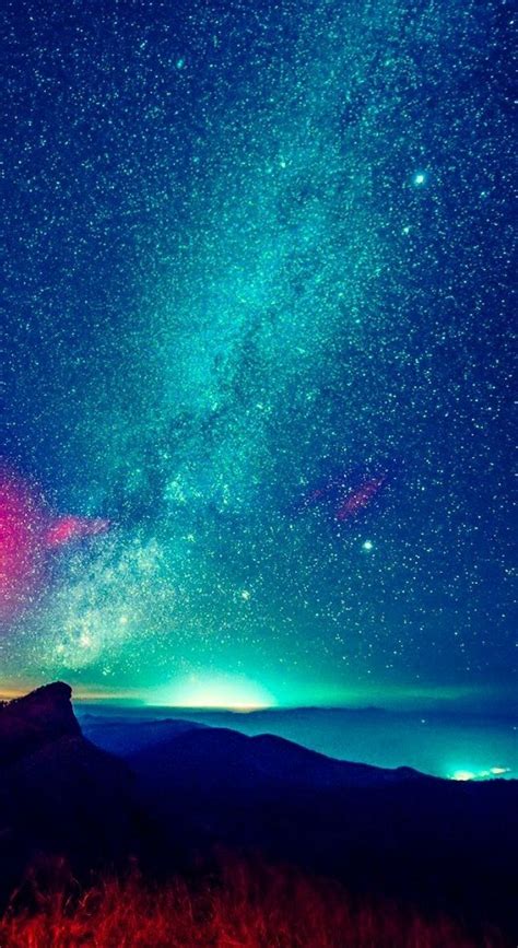 Absolutely Gorgeous Beautiful Night Sky Landscape Wallpaper Galaxy