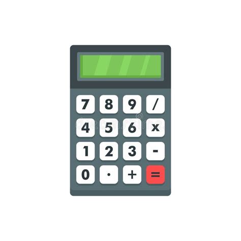 Calculator Icon Flat Style Stock Vector Illustration Of Financial