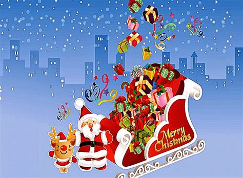 Merry Christmas Santa Claus Animation Wallpaper