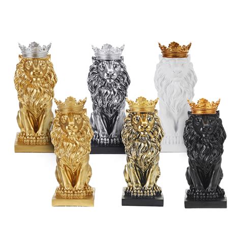 Some of them merely decorative and others with interesting and practical functions. Nordic Style Crown Lion Statue Handicraft Decorations for ...