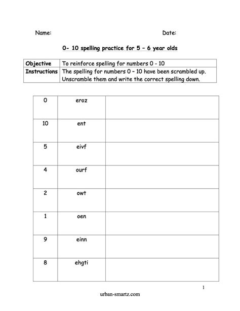 Spelling Worksheets For 5 Year Olds Askworksheet