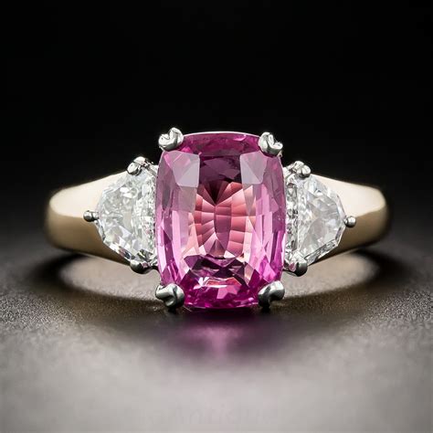 3 15 Carat Pink Sapphire And Diamond Ring