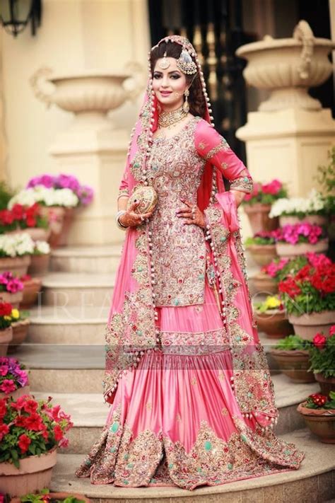 Pakistani Bride In Candy Pink Gharara Traditional And Classic Masterpiece Bridal Mehndi