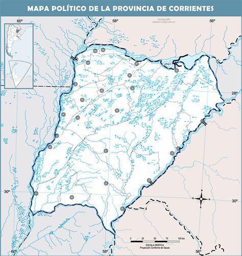 Blank Political Map Of The Province Of Corrientes Ex