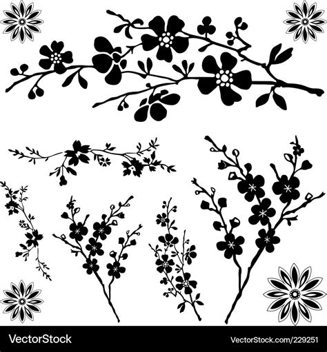 Flower Ornaments Royalty Free Vector Image Vectorstock