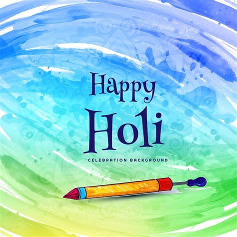 Holi Celebration Wishing Card With Pichkari 701670 Vector Art At Vecteezy