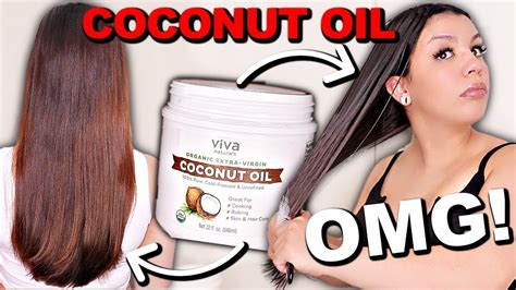 I Left Coconut Oil In My Hair Overnight Coconut Oil For Hair Before And After Results Audrey