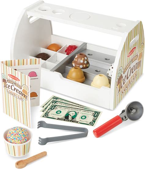 Melissa And Doug Wooden Scoop And Serve Ice Cream Counter Fun Stuff Toys