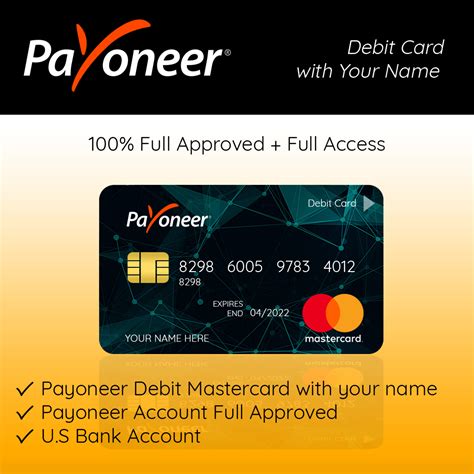 Take cash, a debit card, or a traveler's check. Buy Payoneer Debit Card With Your Name Full Approved - Payhip
