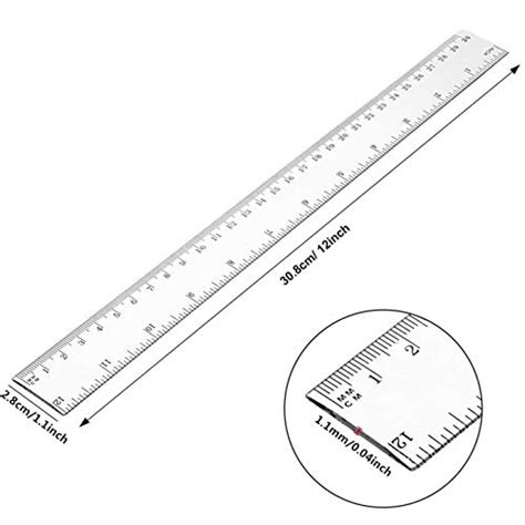60 Pack Clear Plastic Ruler 12 Inch Standardmetric Rulers Straight