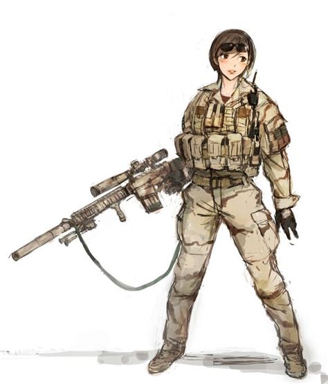 Tons of awesome military anime wallpapers to download for free. US ARMY THAI .O G | Anime military, Anime art girl, Concept art characters
