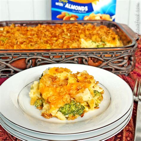 This is a great base for a broccoli casserole. Cheesy Chicken, Broccoli and Rice Casserole - Joy Love Food