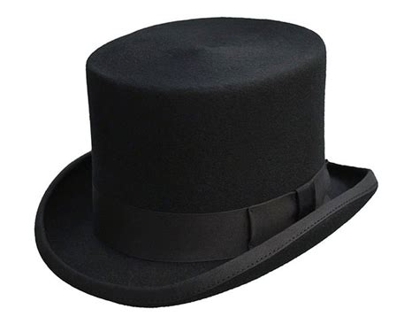 Black Formal Wool Top Hat Denton Hats