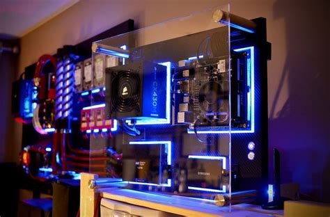 Gallery Of An Awesome Wall Mounted Custom PC With Beautiful Liquid Cooling System Custom Pc